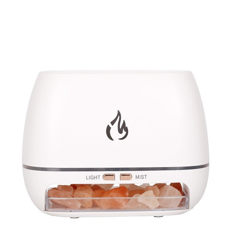 Flame Simulation Diffuser with Salt Rocks