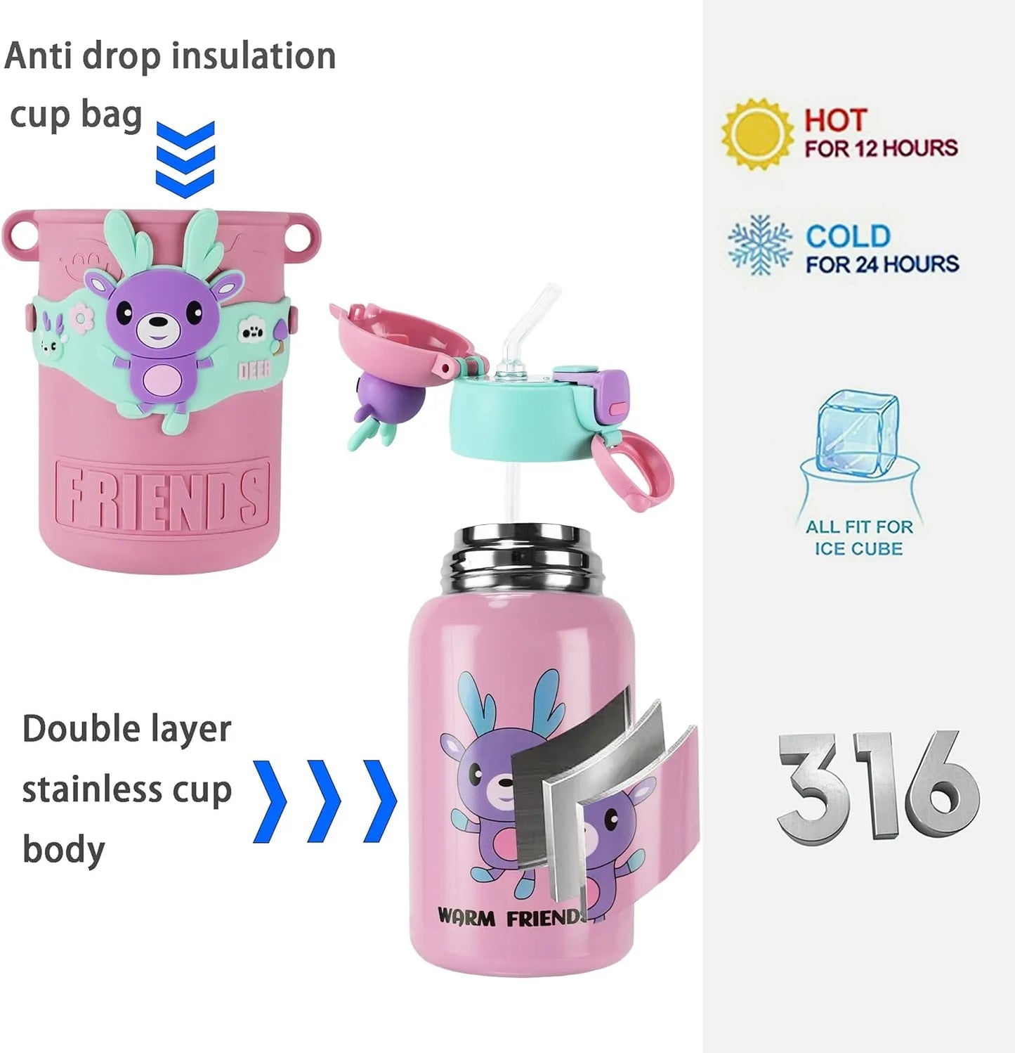 Character Kids Vacuum Flask 450ml