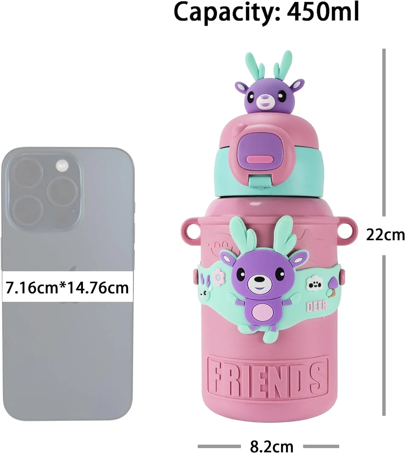 Character Kids Vacuum Flask 450ml