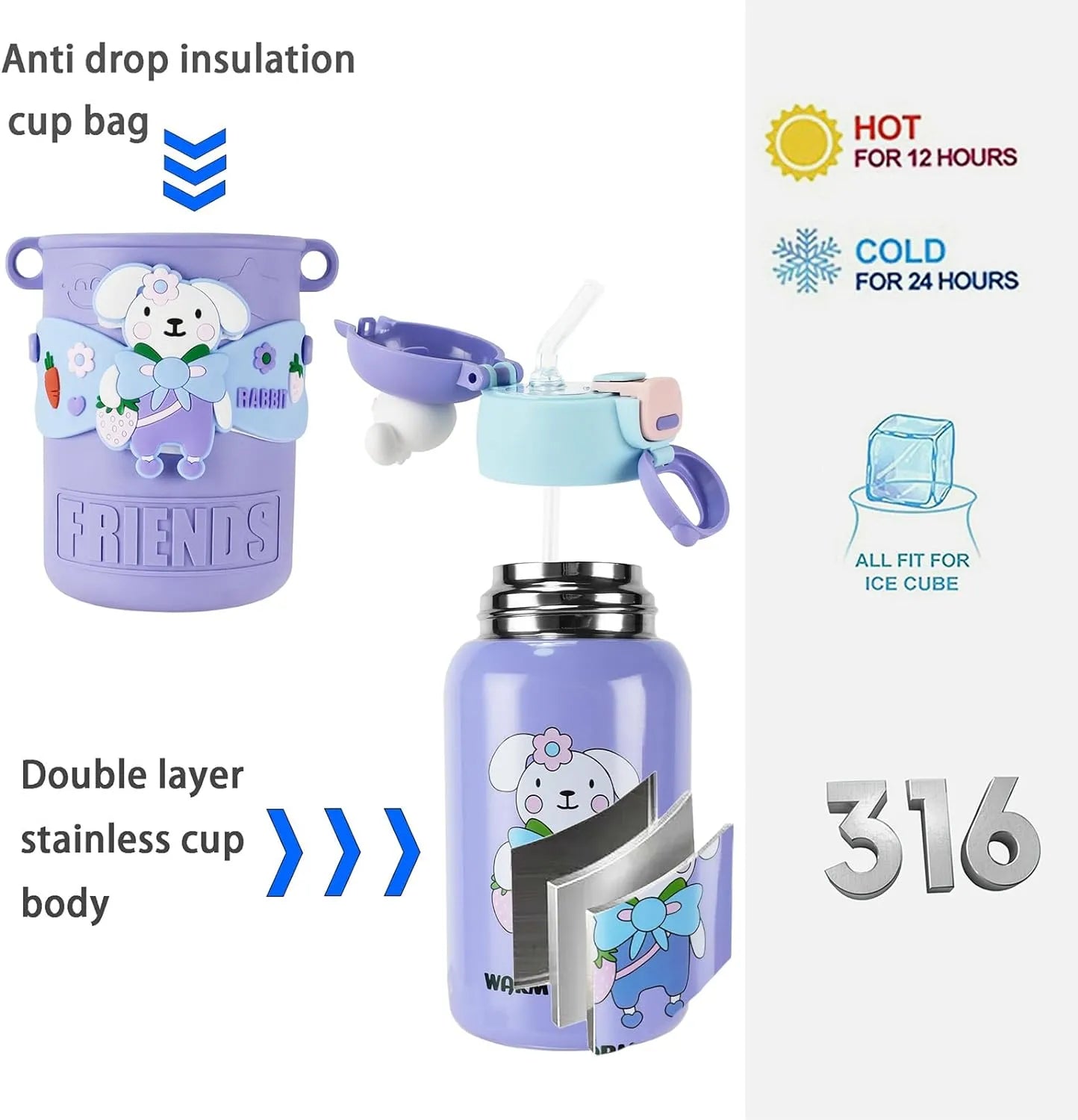 Character Kids Vacuum Flask 450ml